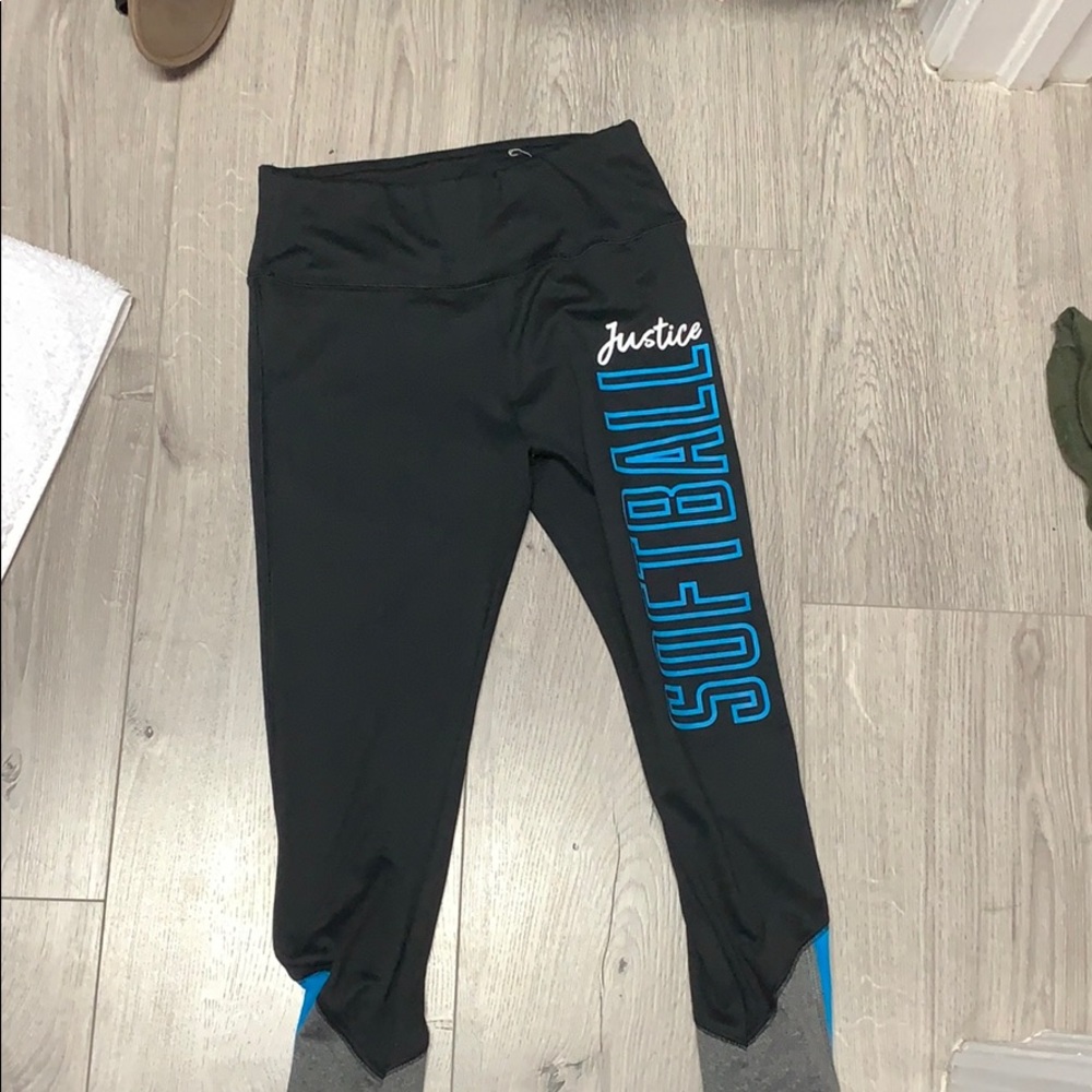 Justice softball leggings